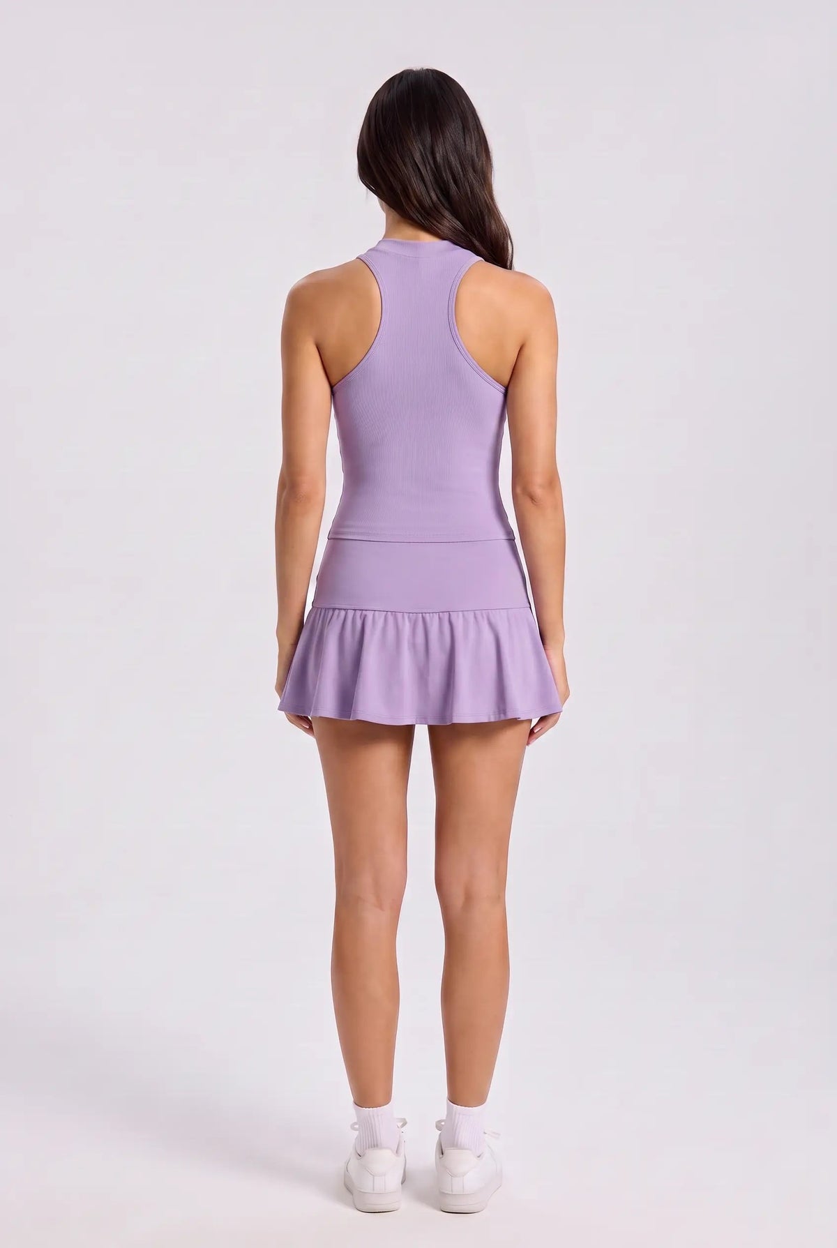 ZOE high neck padel dress in Sweet purple – women's padel dress by Six'o – back view