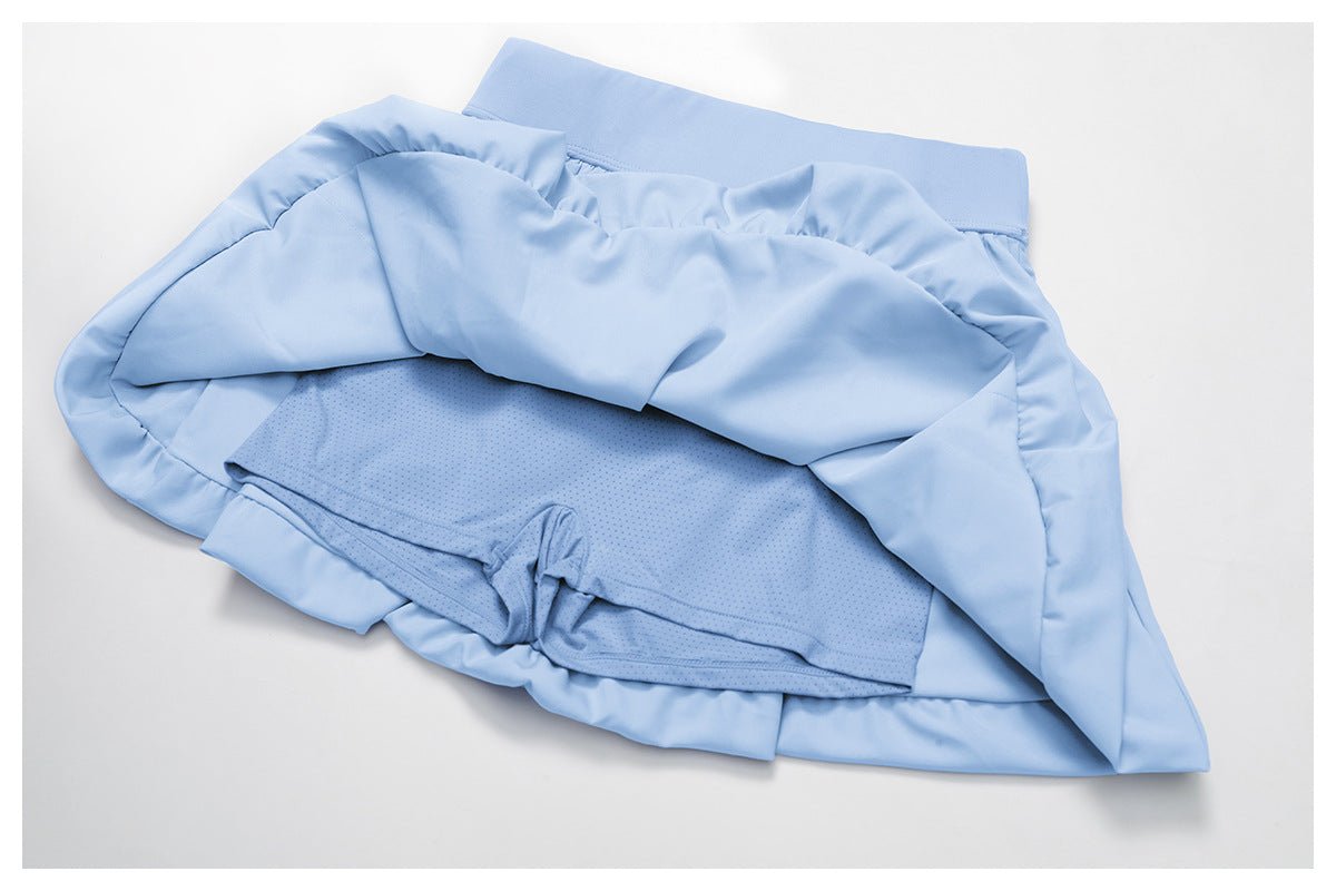 AYA one shoulder bra top and skirt set (with flower) - Six Zero padel