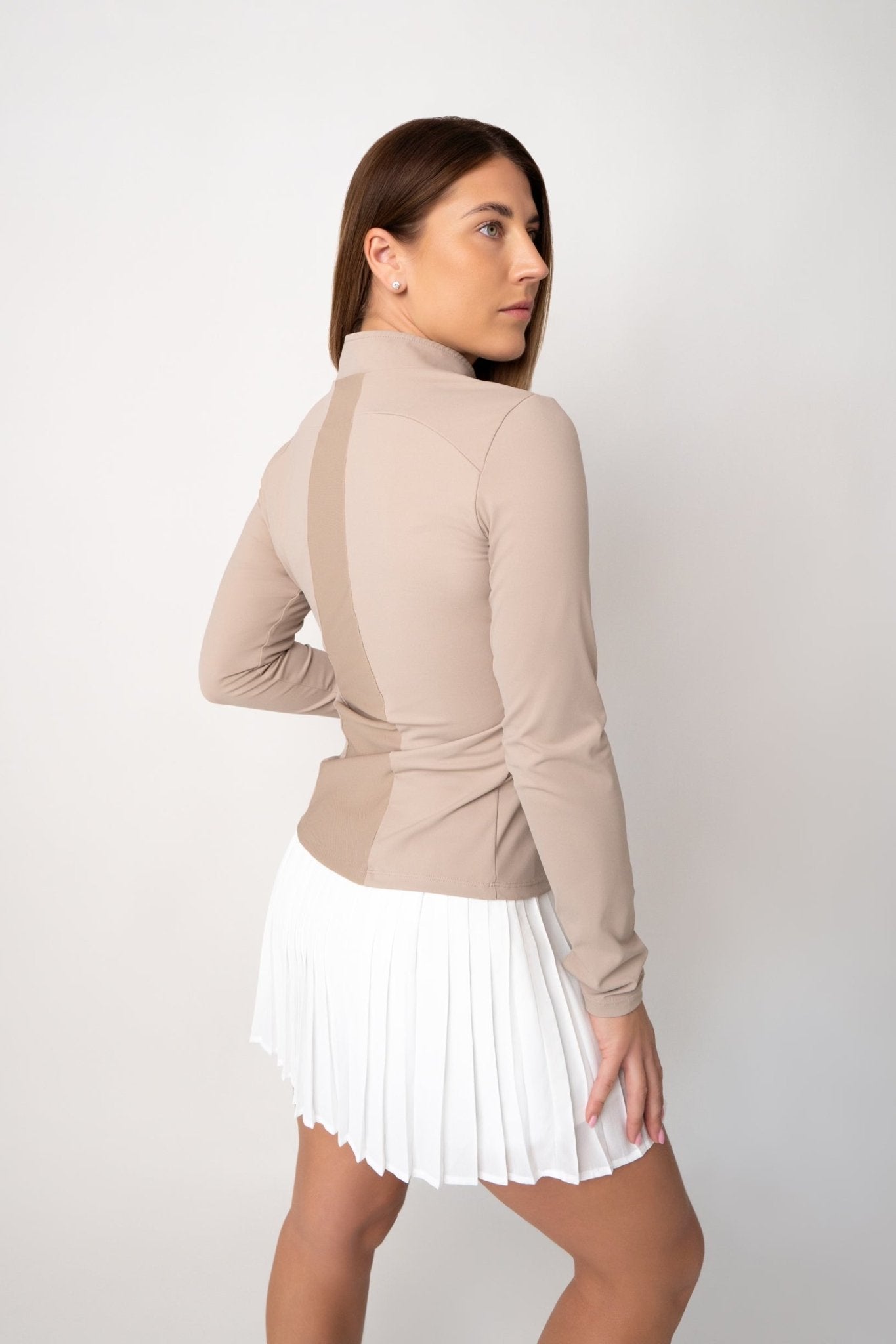 Beige soft material jacket - Six Zero padel