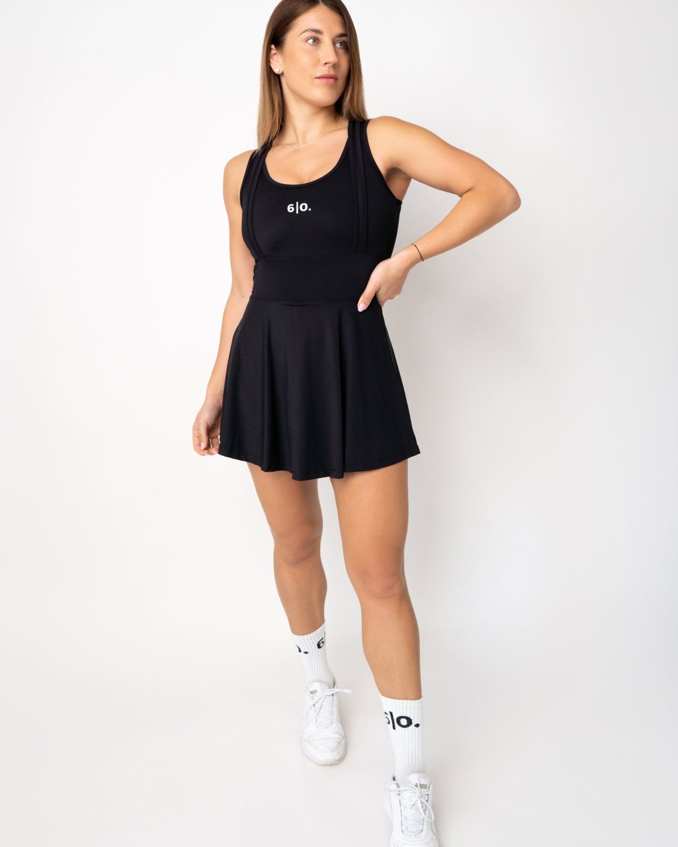 Beige stylish padel dress - Six Zero padel