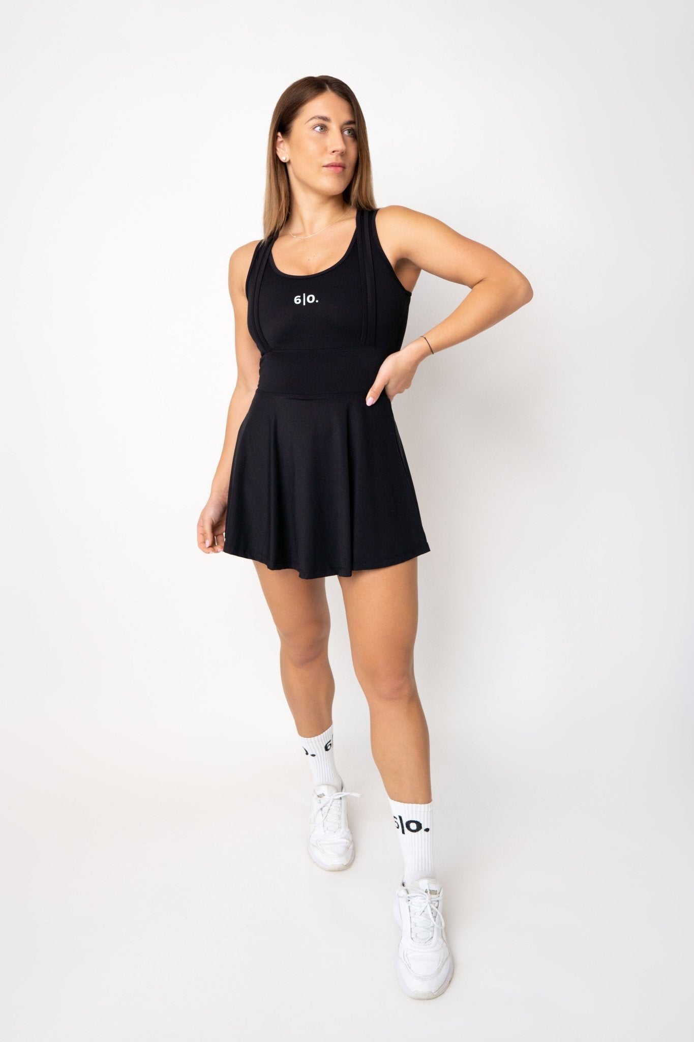Beige stylish padel dress - Six Zero padel