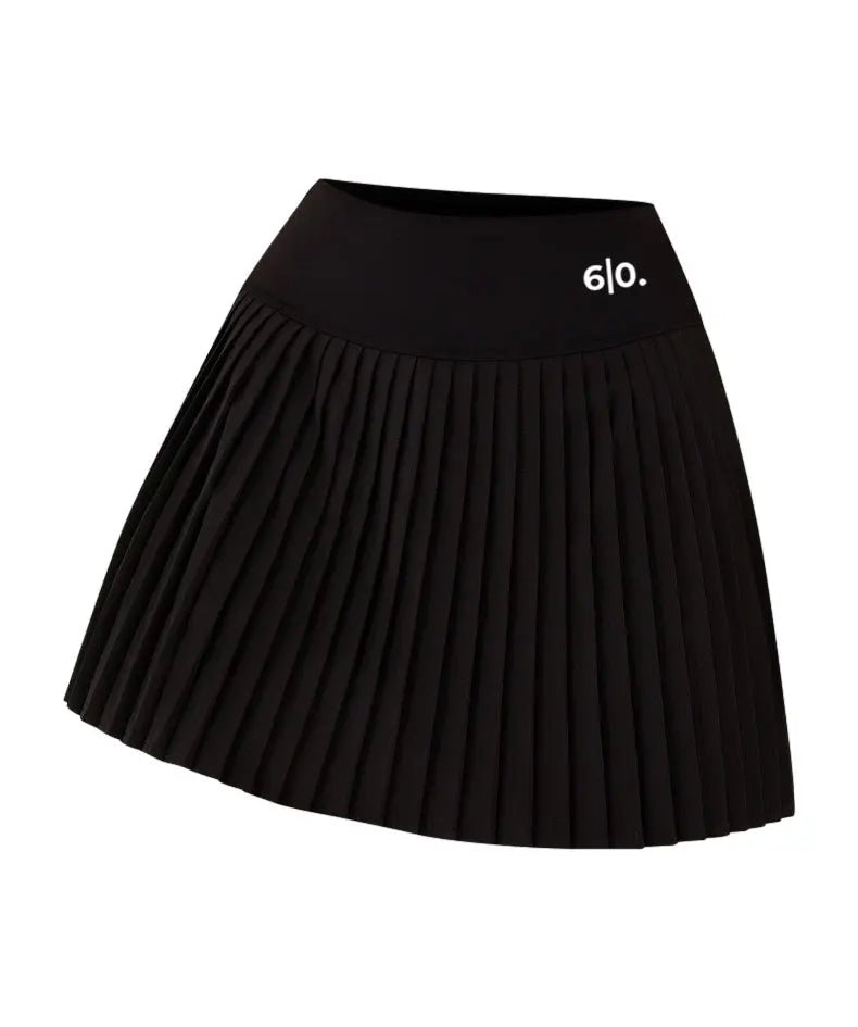 Black Long style pleated skirt - Six Zero padel