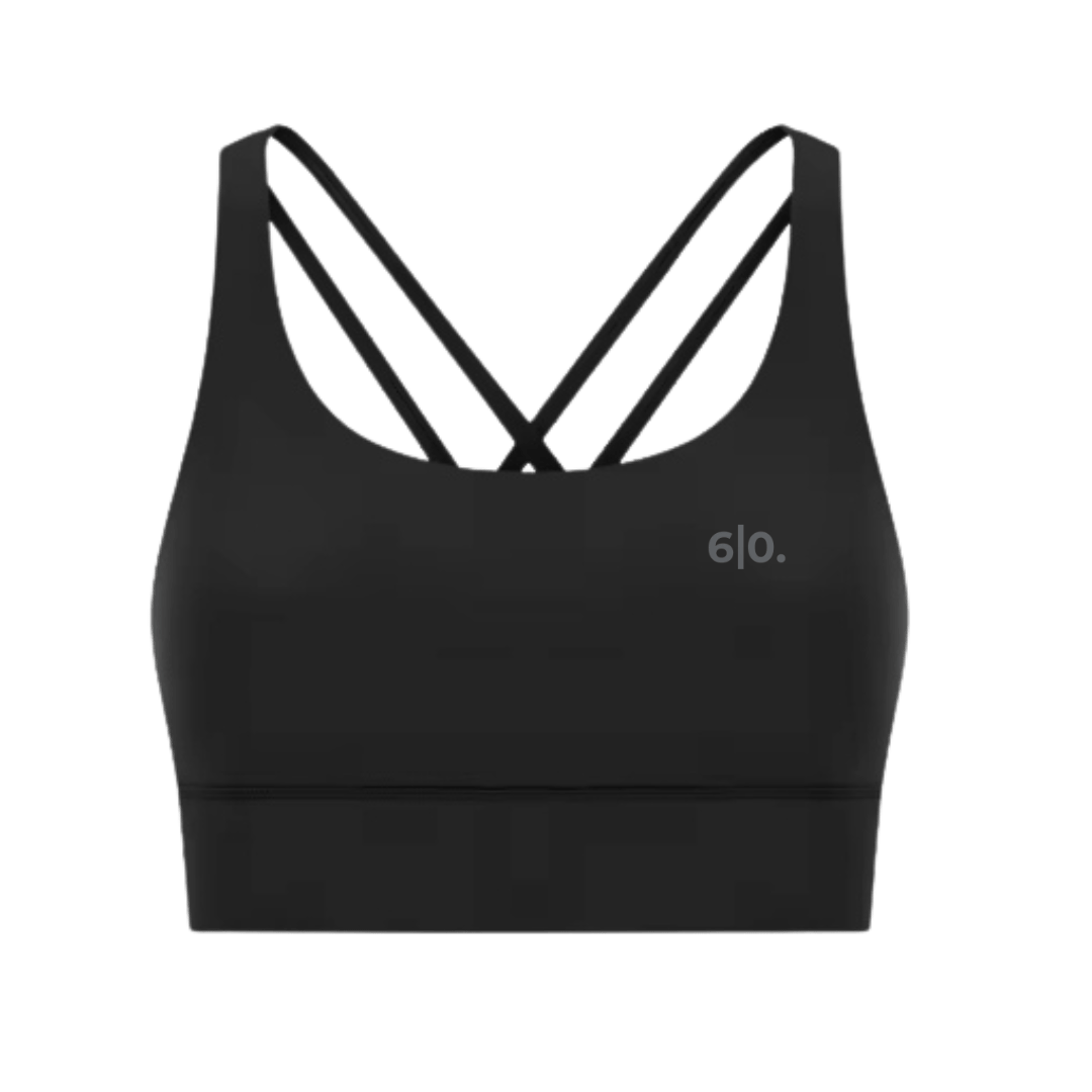 Black short sleeve bra - Six Zero padel