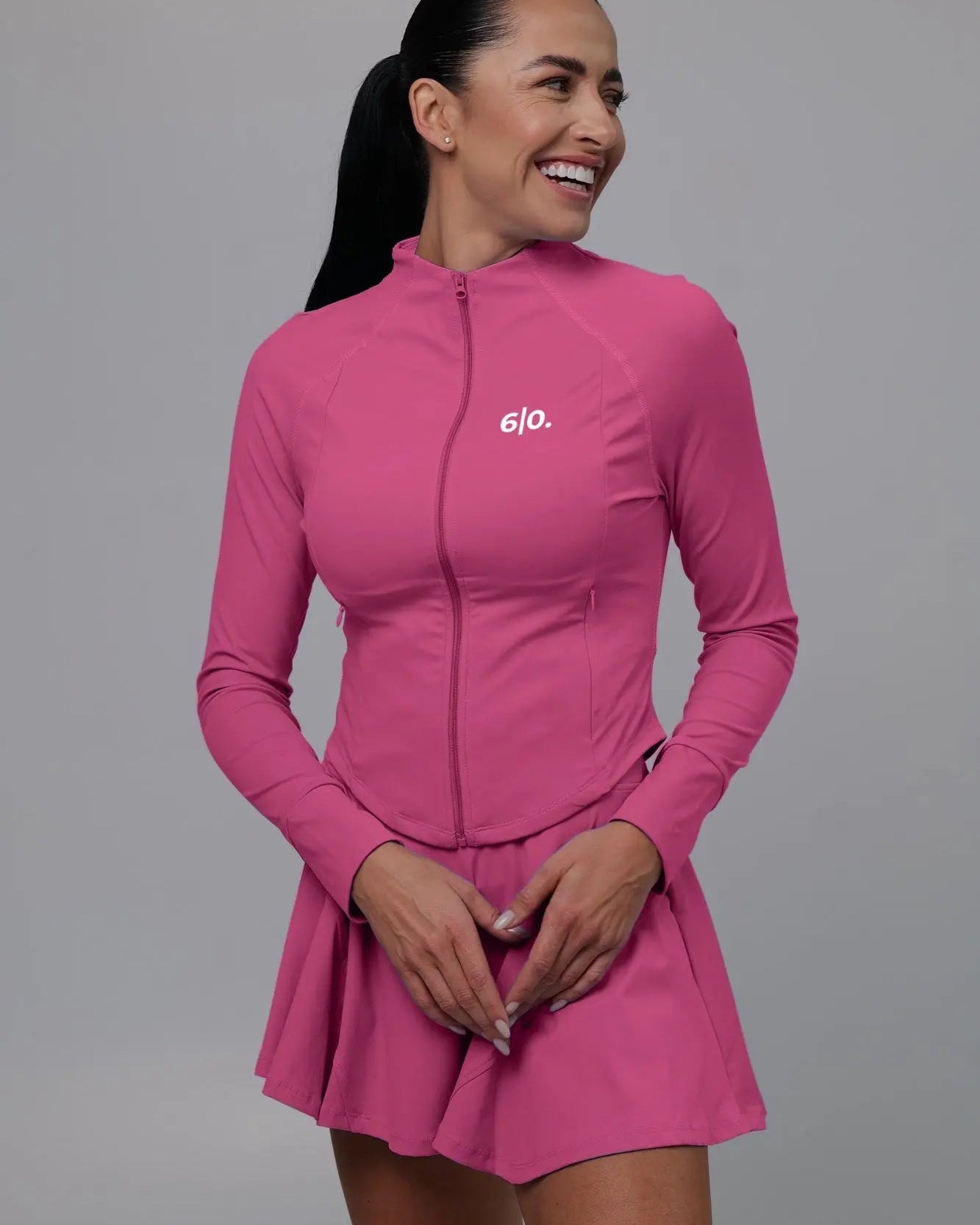 Black soft material Jacket & Skirt set - Six Zero padel