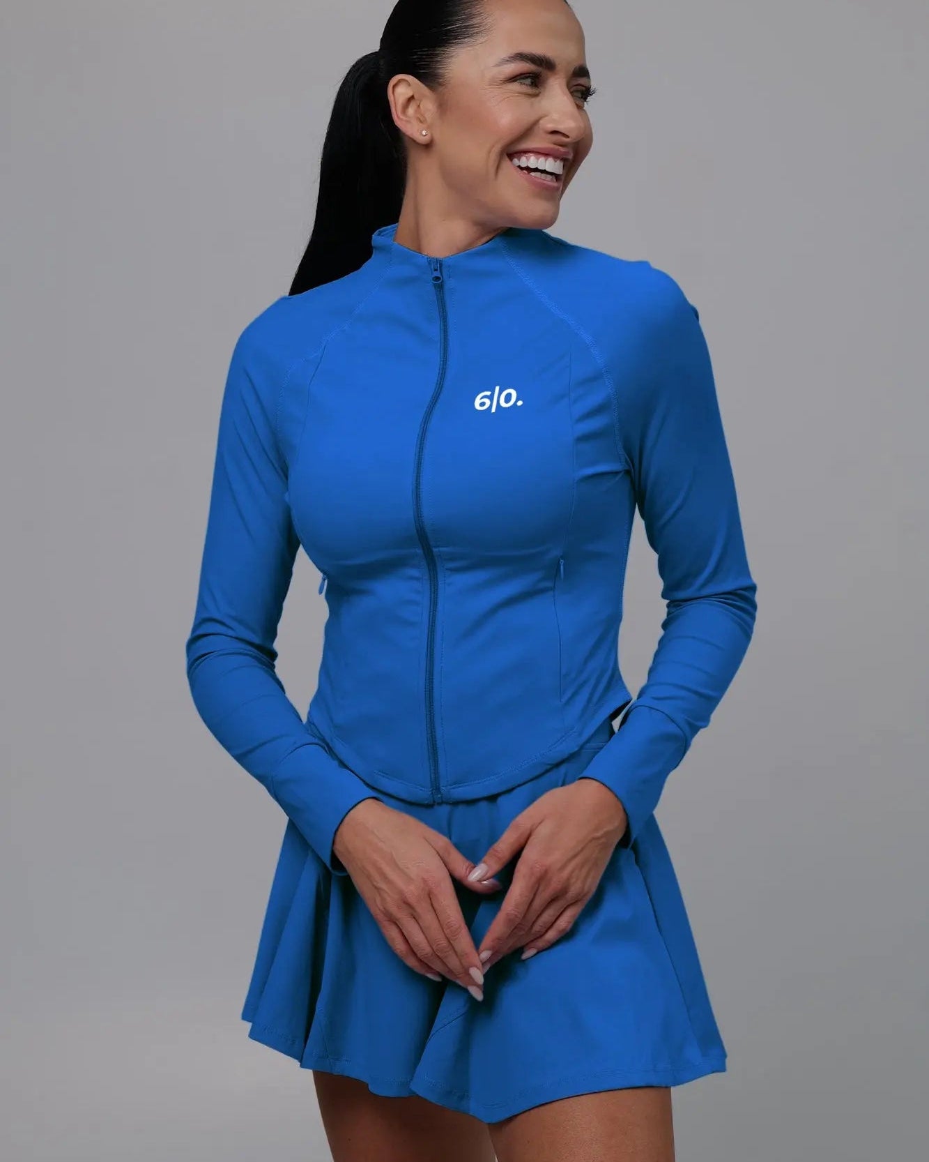 Black soft material Jacket & Skirt set - Six Zero padel