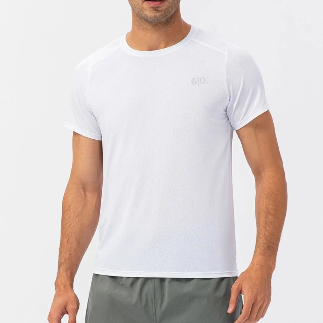 Blue light material short sleeve t-shirts for men - Six Zero padel