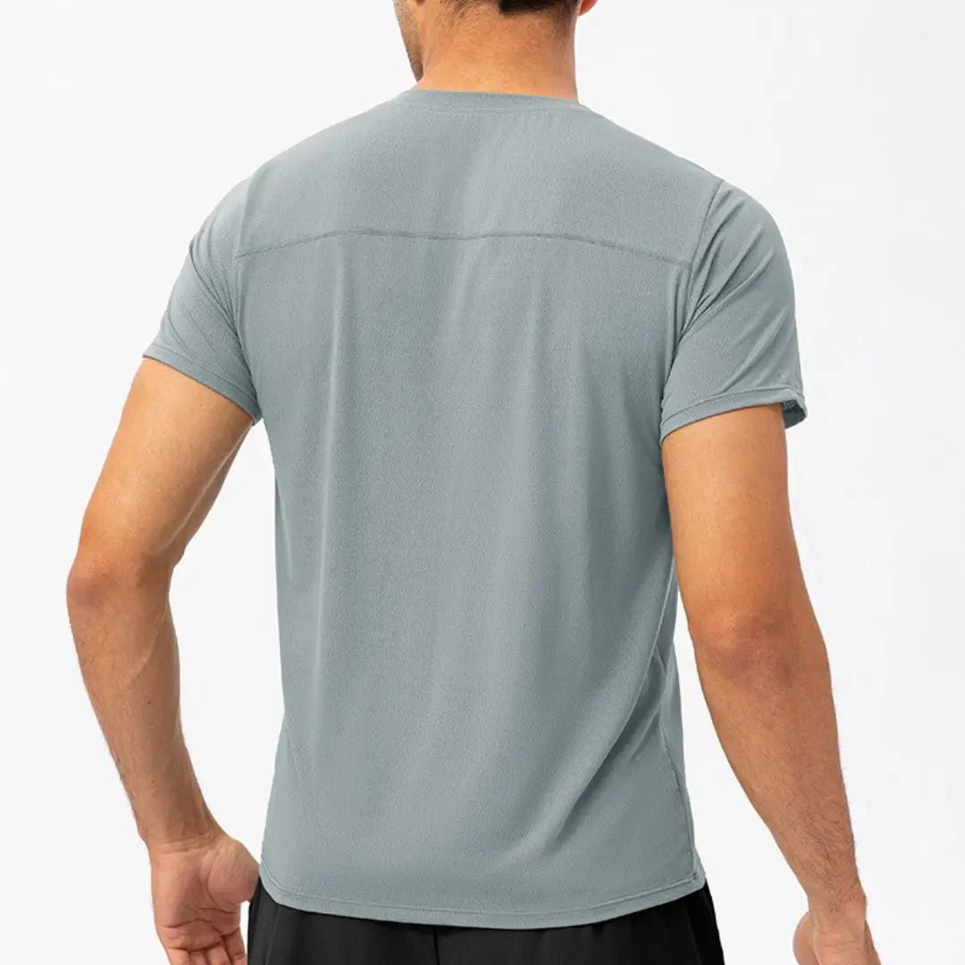 Blue light material short sleeve t-shirts for men - Six Zero padel