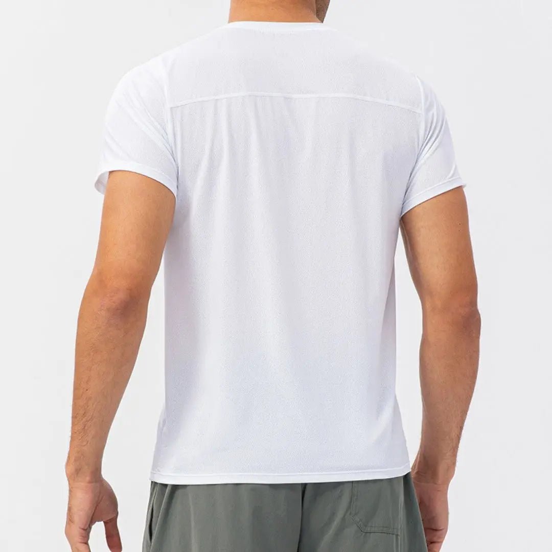 Blue light material short sleeve t-shirts for men - Six Zero padel
