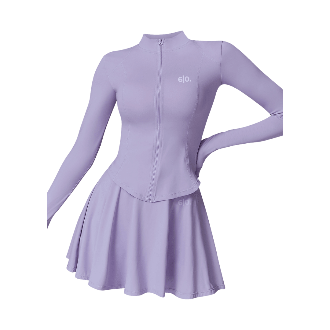 Brown long sleeves top & skirt set - Six'o Apparel