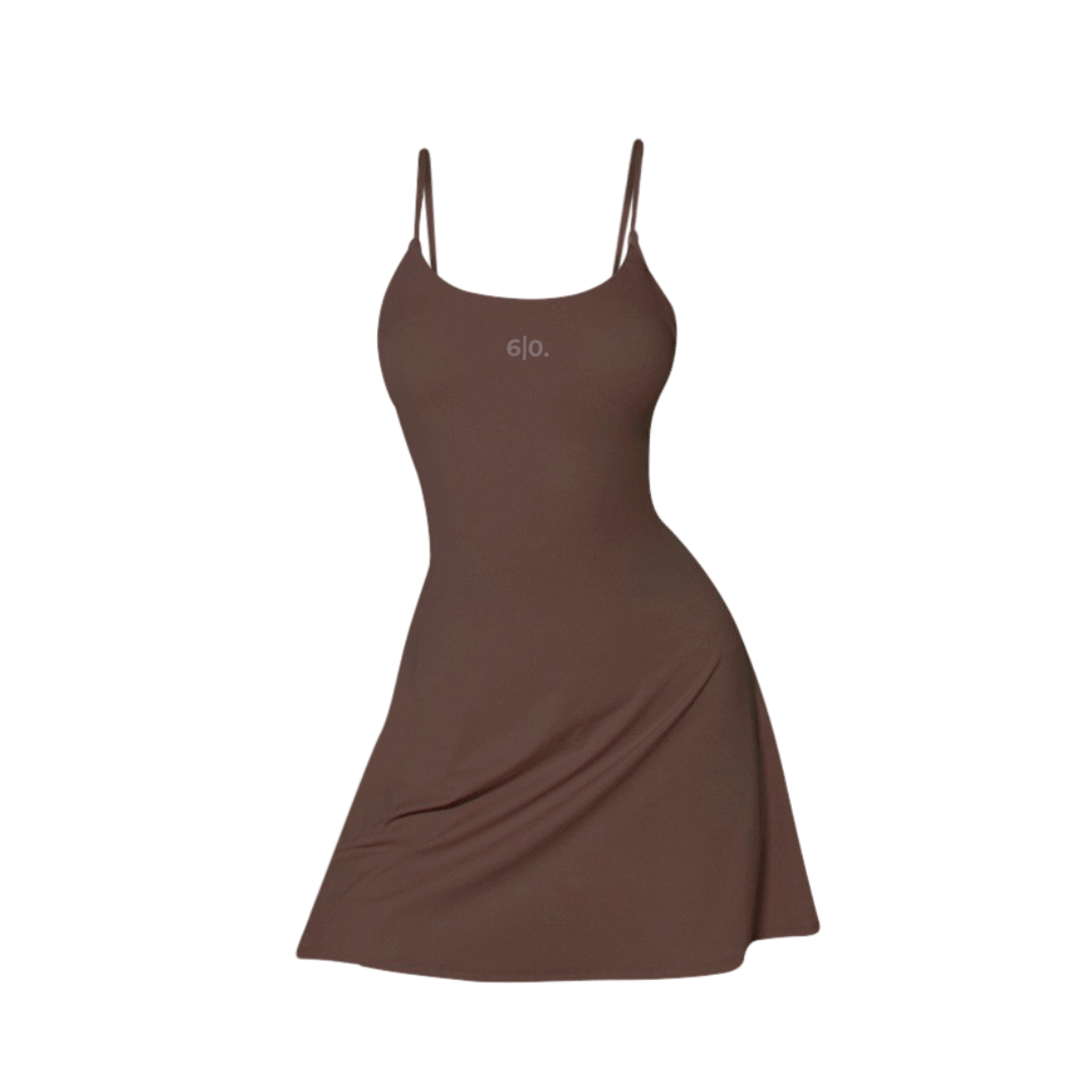 Brown Slimming effect padel dress - Six Zero padel