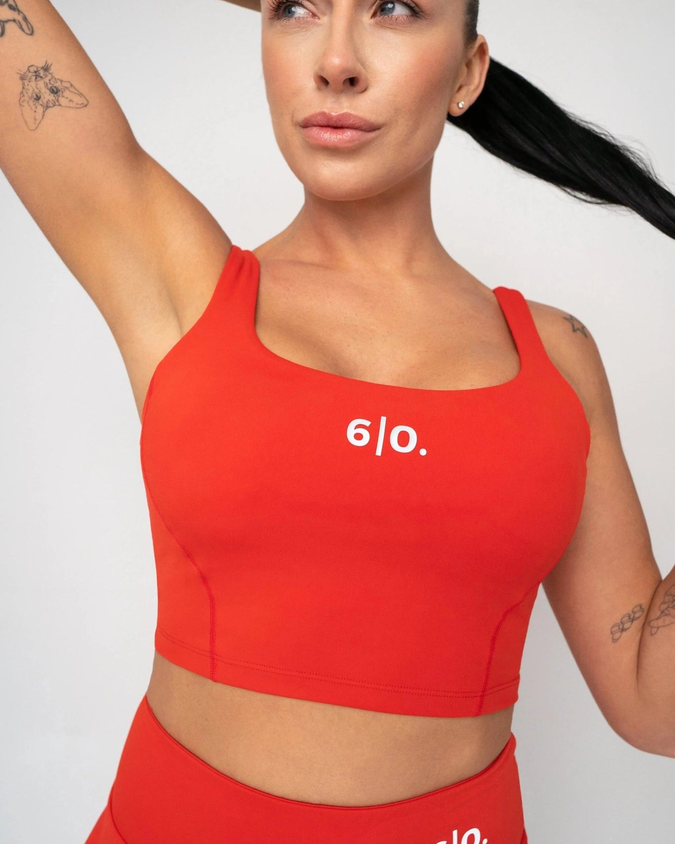 Dark brown Bra top & skirt set - Six Zero padel