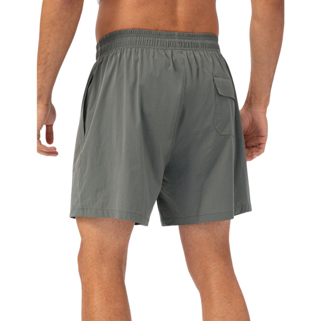 Green easy care material padel shorts for men - Six Zero padel
