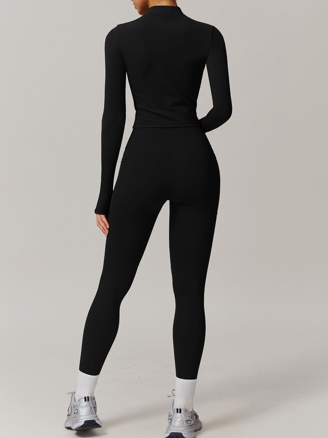 KIRA black jacket and tights set - Six Zero padel