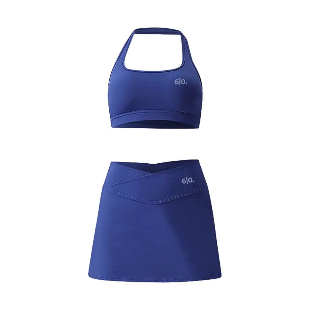 Modern design white skirt and bra set - Six Zero padel