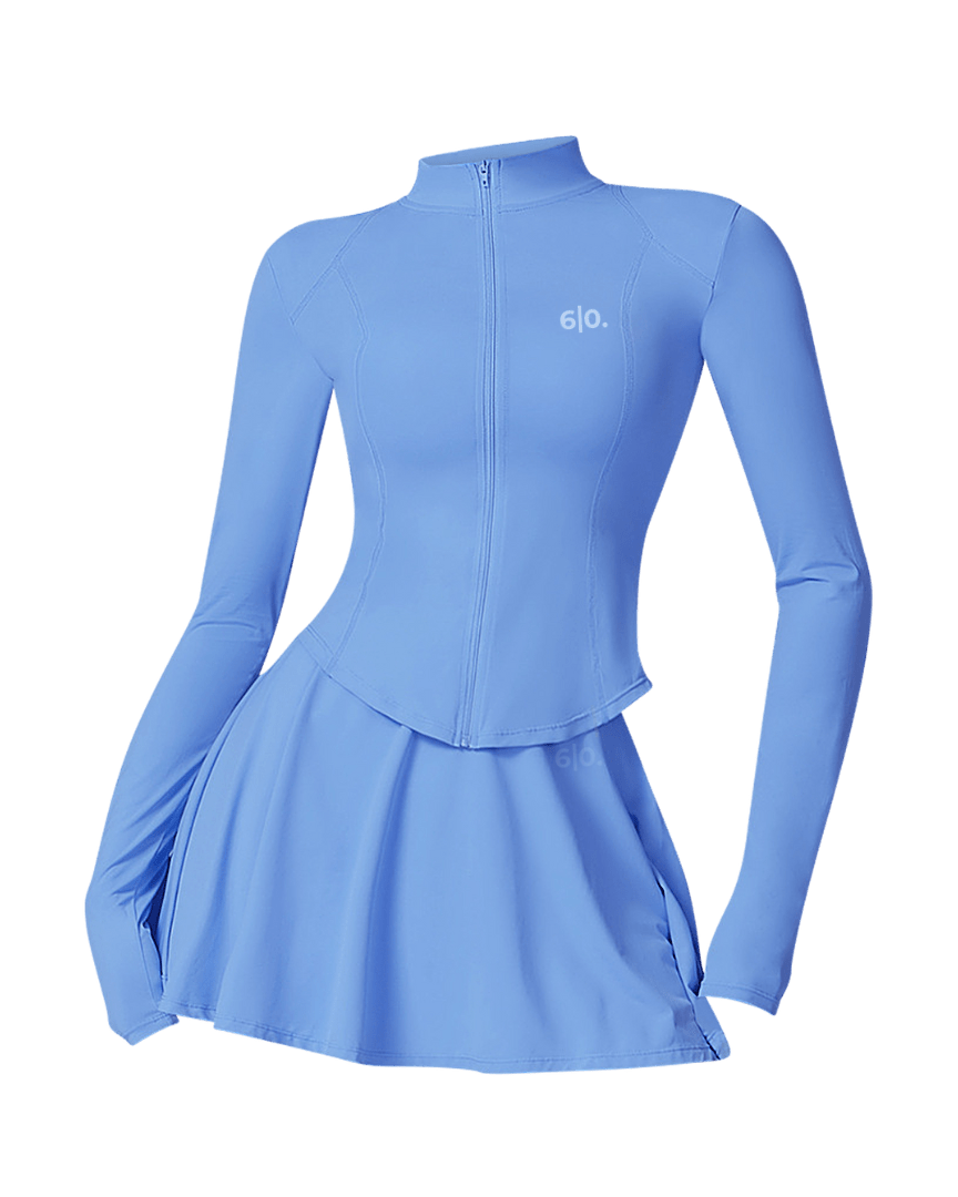 Purple long sleeves top & skirt set - Six Zero padel