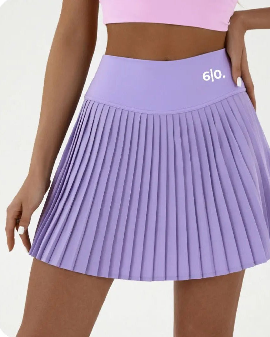 Purple Long style pleated skirt for padel tennis - Six Zero padel