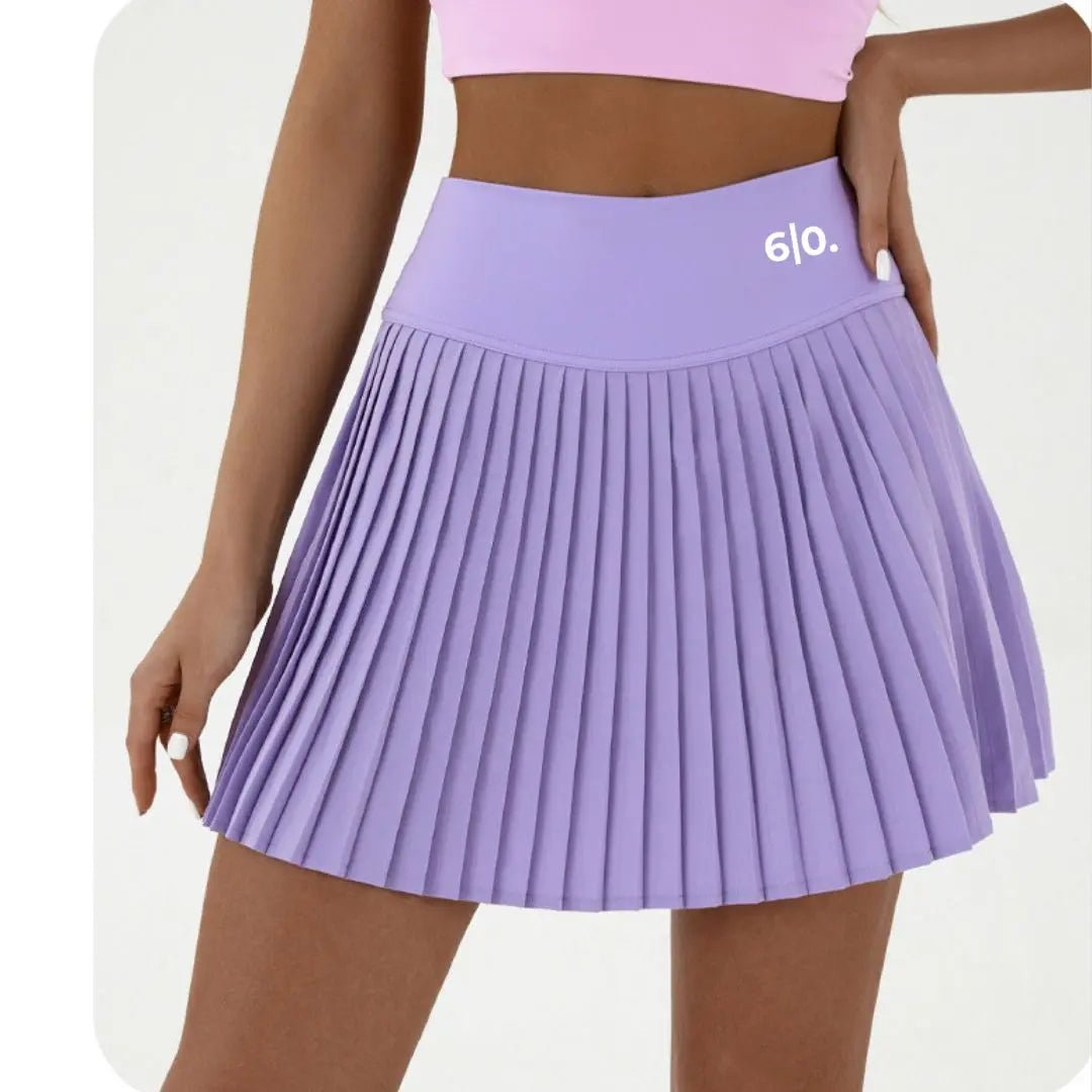 Purple Long style pleated skirt for padel tennis - Six Zero padel