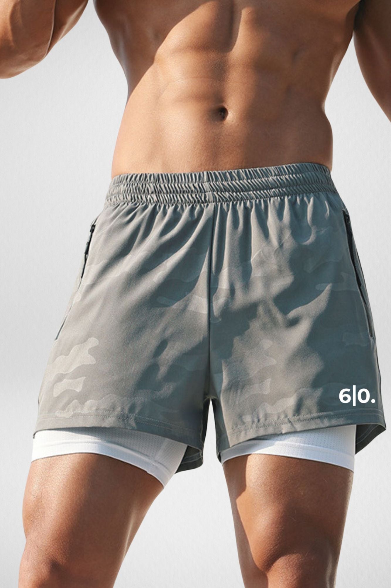 SKAI grey padel shorts for men - Six Zero padel