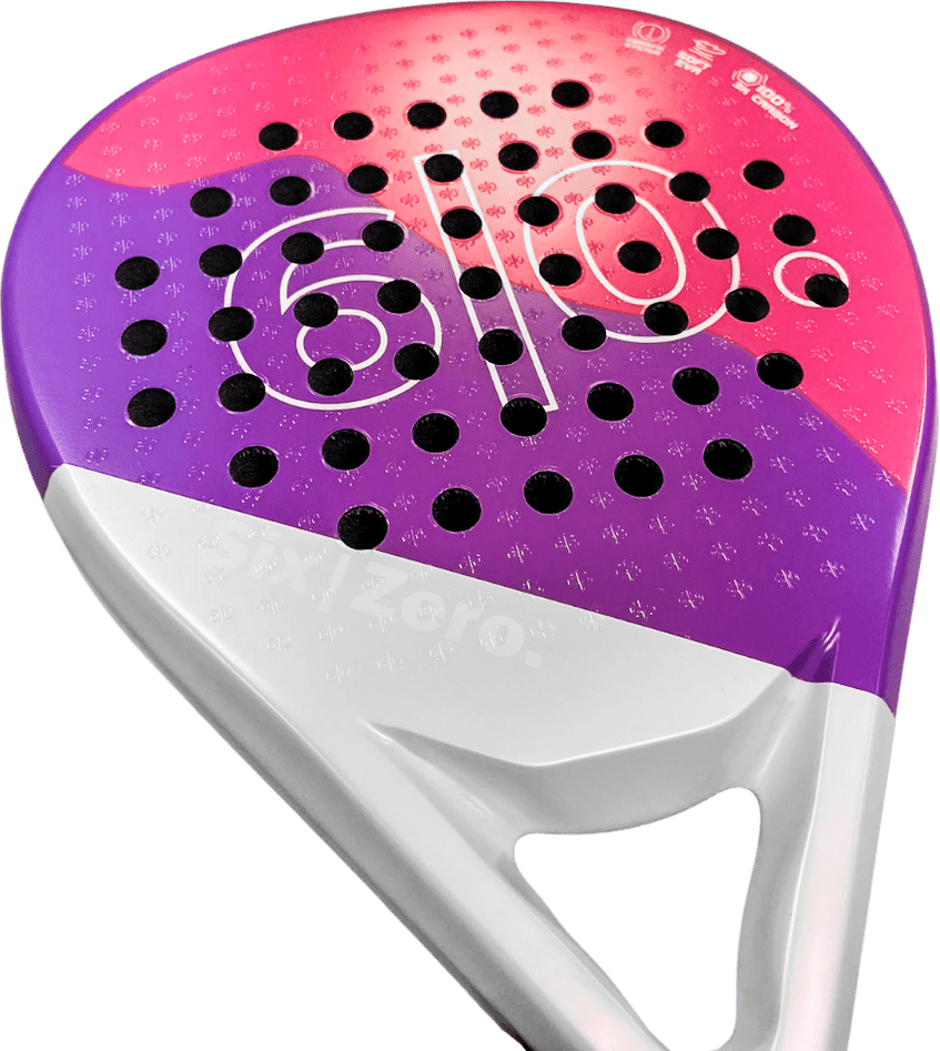 Six'o Apparel padel racket used for serve technique