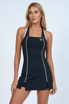 CAPRI square neck padel dress Navy