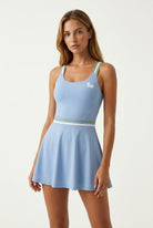 ISLA contrast trim padel dress Light blue
