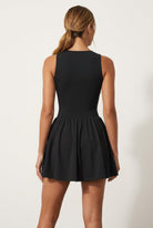 MIRA V-neck padel dress Black