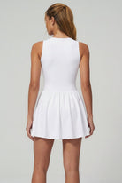 MIRA V-neck padel dress White