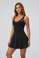 NAIA strap back padel dress Black