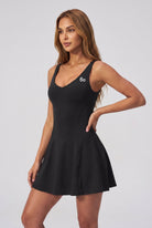 NAIA strap back padel dress Black
