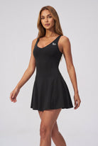 NAIA strap back padel dress Black