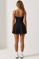 NAIA strap back padel dress Black