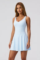 NAIA strap back padel dress Light blue