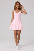 NAIA strap back padel dress Light pink