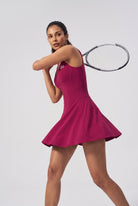 NAIA strap back padel dress Magenta