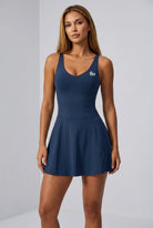 NAIA strap back padel dress Navy