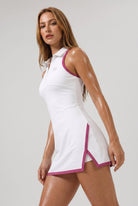 NORA piped polo padel dress Pink trim
