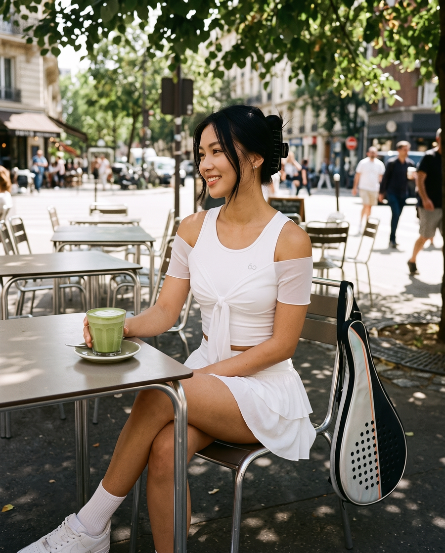 LILA cold-shoulder top & tiered skirt set – everyday look
