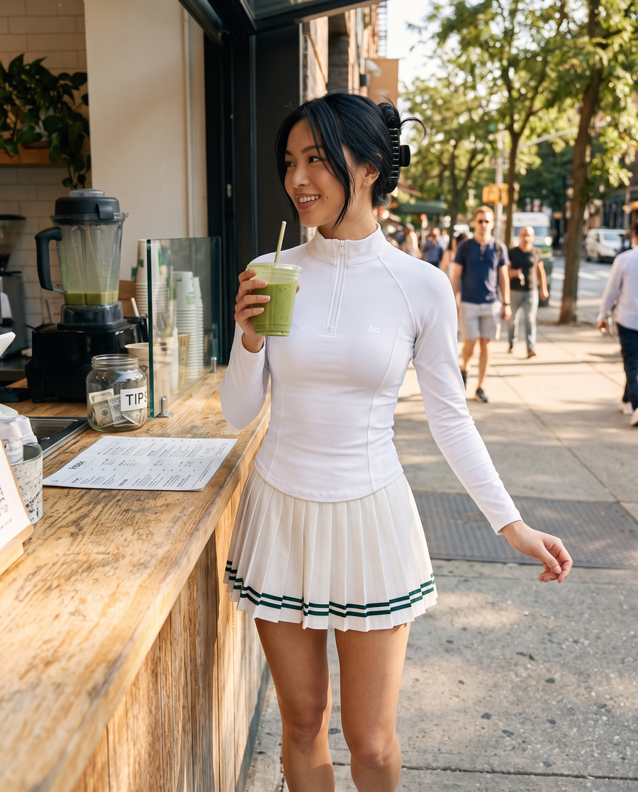 STELLA long sleeve & pleated skirt set – everyday look