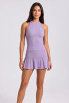 ZOE high neck padel dress in Sweet purple – women's padel dress by Six'o – front view