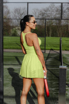 BERGE pear green padel top and skirt set - Six Zero padel