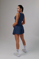 Black color top and pleated skirt set - Six Zero padel