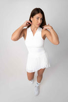 Black polo t-shirt & skirt set - Six Zero padel
