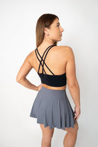 Black short sleeve bra - Six Zero padel