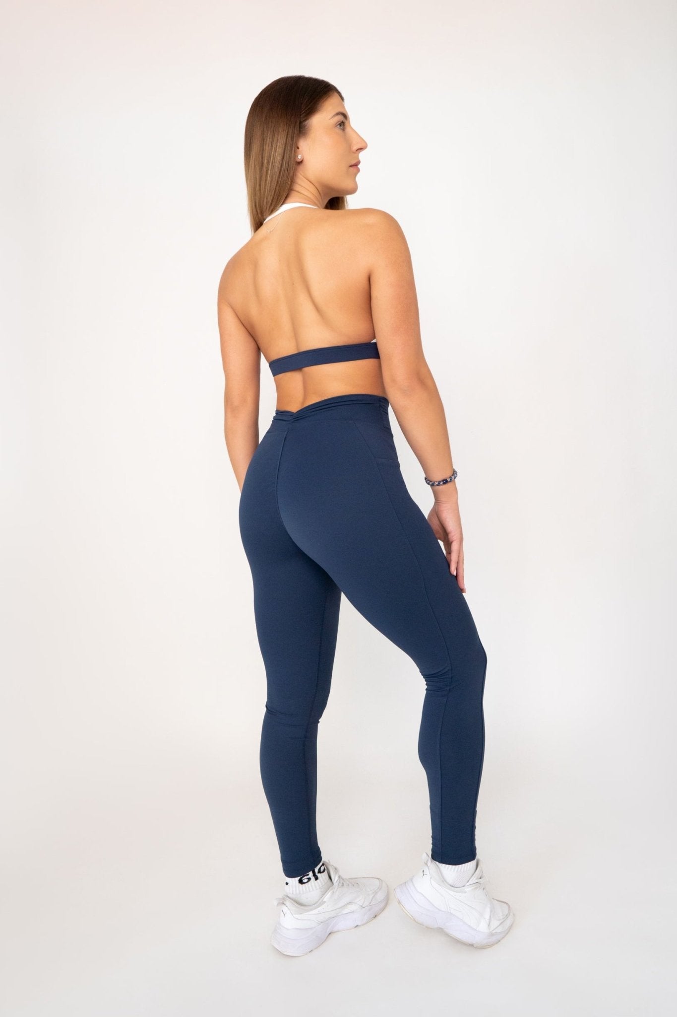 Black soft material leggings & bra set - Six Zero padel