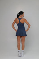 Black soft material top and skirt set - Six Zero padel