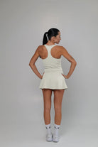 Black soft material top and skirt set - Six Zero padel