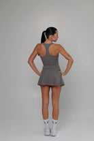 Black soft material top and skirt set - Six Zero padel
