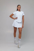 Black stretchy material shirt and skirt set (without bra) - Six Zero padel
