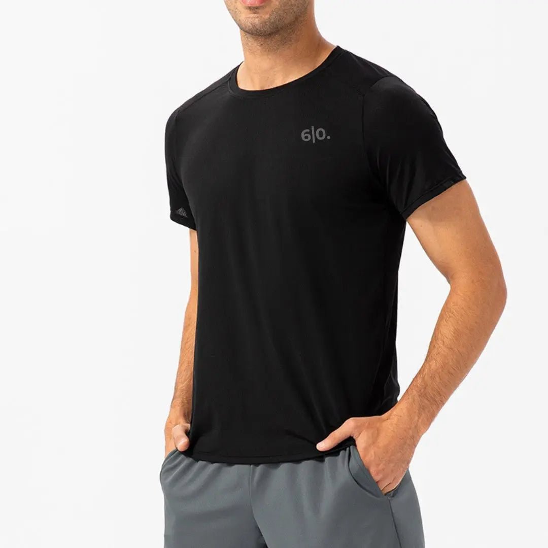 Blue light material short sleeve t-shirts for men - Six Zero padel