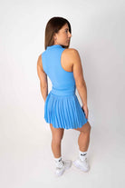 Blue polo t-shirt & skirt set - Six Zero padel